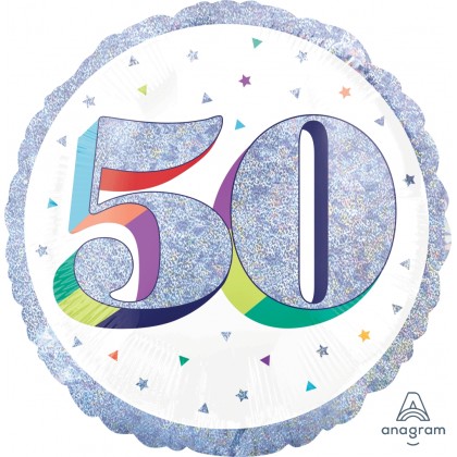 S55 18" Here's To Your Birthday 50 Standard HoloGraphic HX®